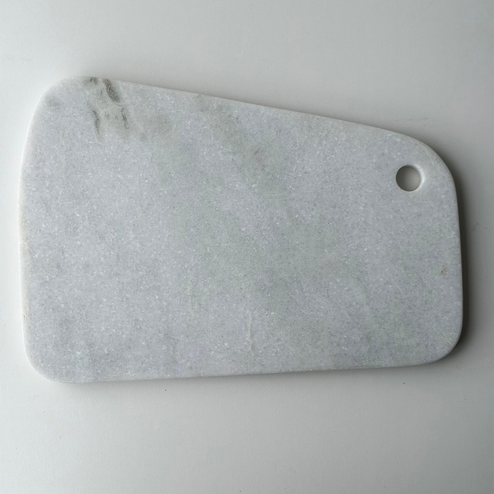 Marble Cheese Board White Modern Stone Charcuterie‎ Tray Minimalist